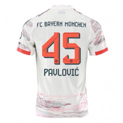 Bayern Munich Aleksandar Pavlovic #45 Seconda Maglia 2025-26 Manica Corta Bayern Munich Aleksandar Pavlovic #45 Seconda Maglia 2025-26 Manica Corta